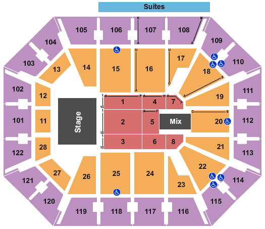 Mohegan Sun Arena Basketball Seating Chart