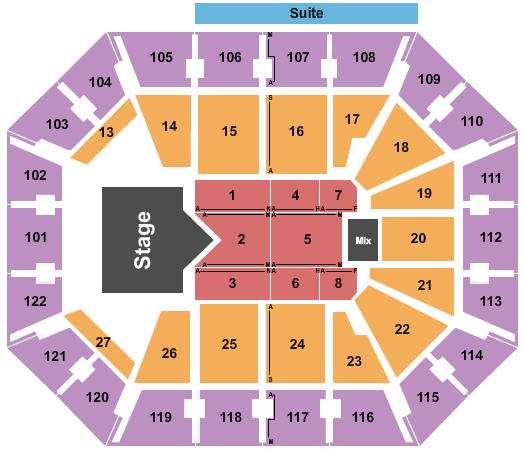 Mohegan Sun Arena - CT Seating Chart: Rascal Flatts