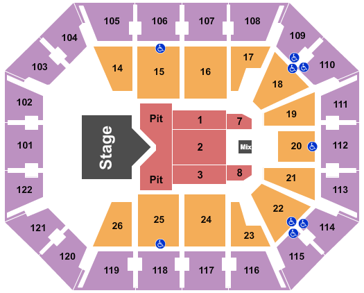 Mohegan Sun Arena - CT Seating Chart: Sam Hunt