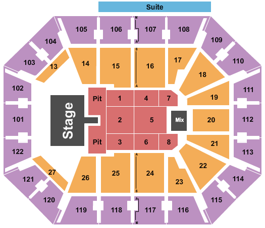 Mohegan Sun Arena - CT Seating Chart: Tucker Wetmore