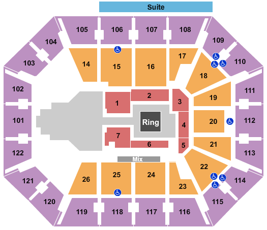 Mohegan Sun Arena - CT Seating Chart: WWE