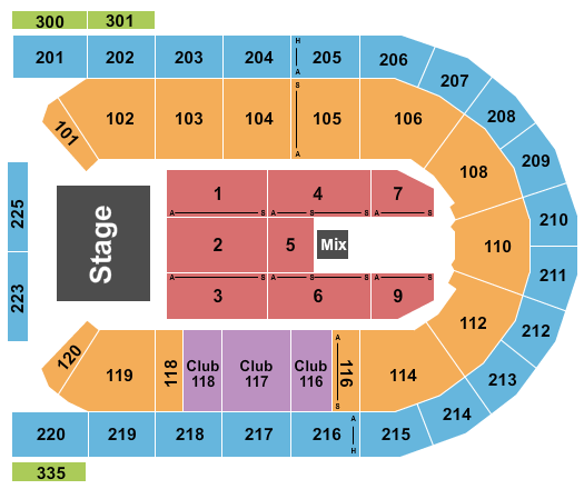 Mohegan Arena at Casey Plaza Seating Chart: Endstage 7