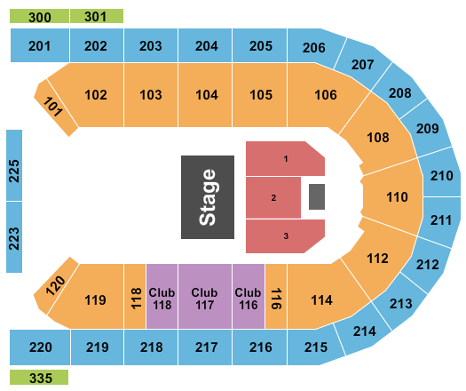 Mohegan Sun Arena at Casey Plaza Seating Chart: Half House 2