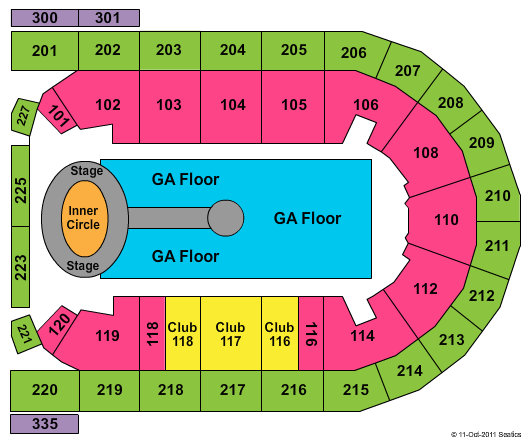 Mohegan Sun Arena at Casey Plaza Seating Chart