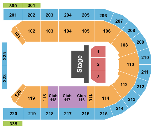 Mohegan Sun Arena at Casey Plaza Seating Chart: Quarter House