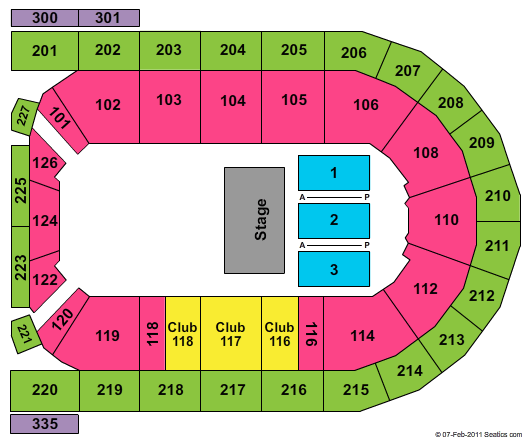 Mohegan Sun Arena at Casey Plaza Seating Chart