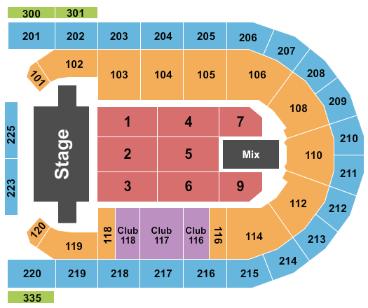 Mohegan Sun Arena at Casey Plaza Seating Chart: TSO