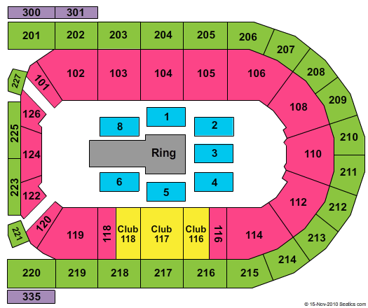 Wachovia Arena Seating Map