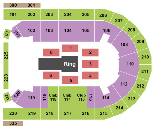 Mohegan Sun Arena at Casey Plaza Seating Chart: WWE