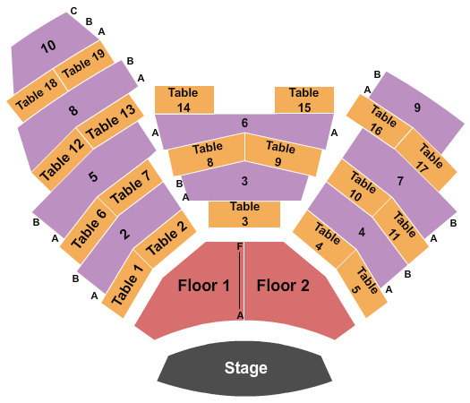 Mohegan Sun Cabaret Seating Chart: Endstage 3