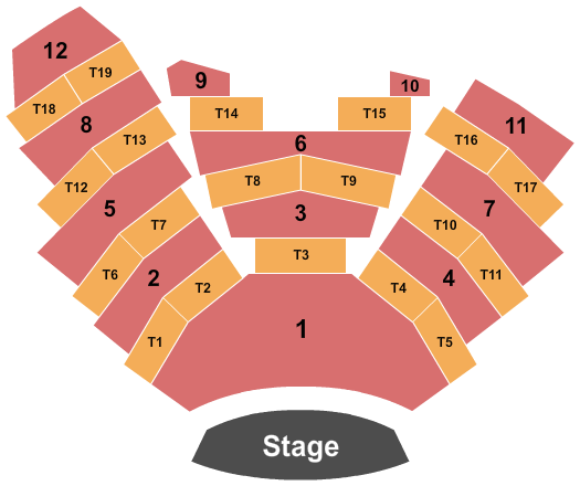 Mohegan Sun Cabaret Seating Chart: End Stage