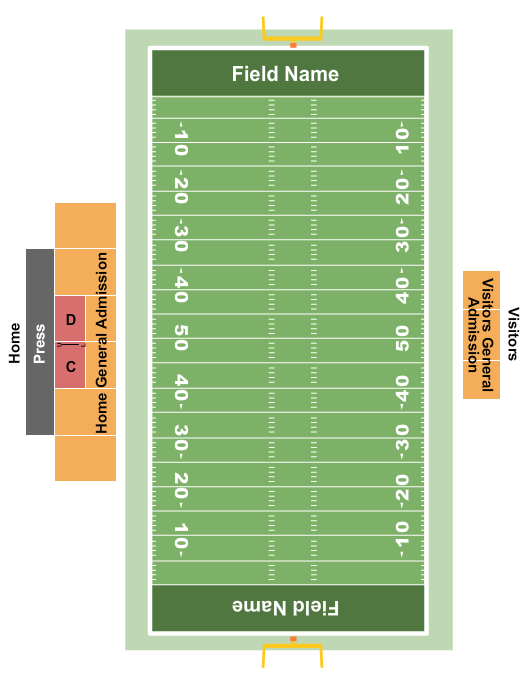 Mojo Field At Mountaineer Bowl Seating Chart: Football