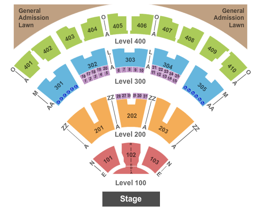 Budweiser Stage Seating Chart