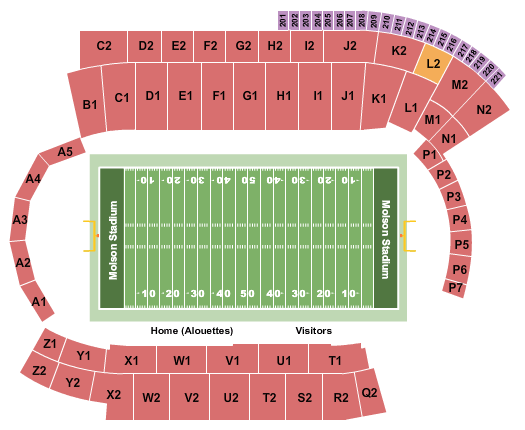 Molson Stadium Seating Chart: Football