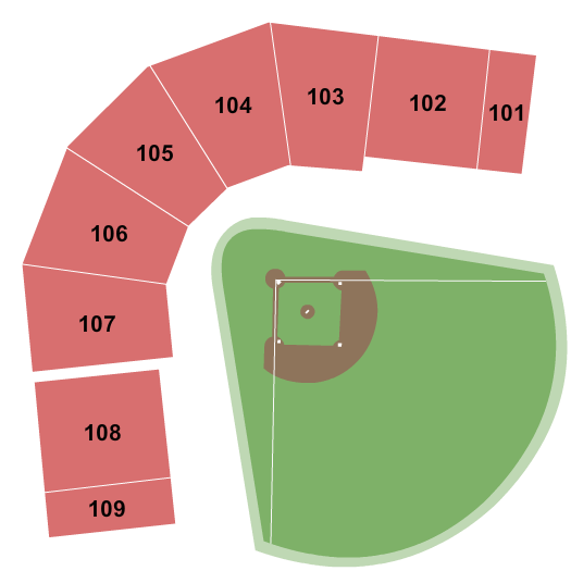 Monongalia County Ballpark Seating Chart: Baseball