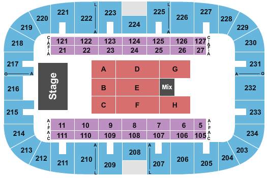 Monroe Civic Center Arena Map