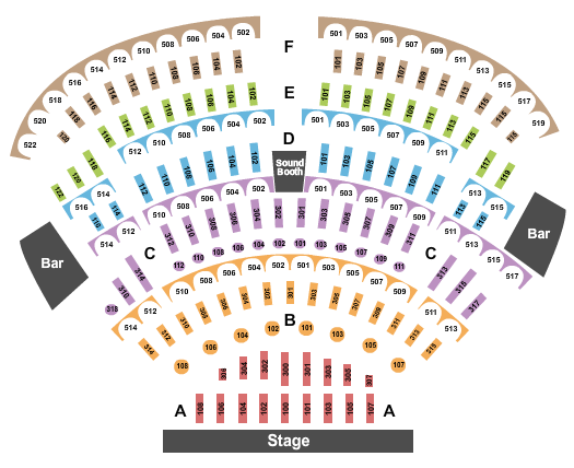 The Showroom at Bally's Lake Tahoe Casino Resort Seating Chart: GA By Section