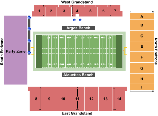 Alouettes Stadium Seating Chart