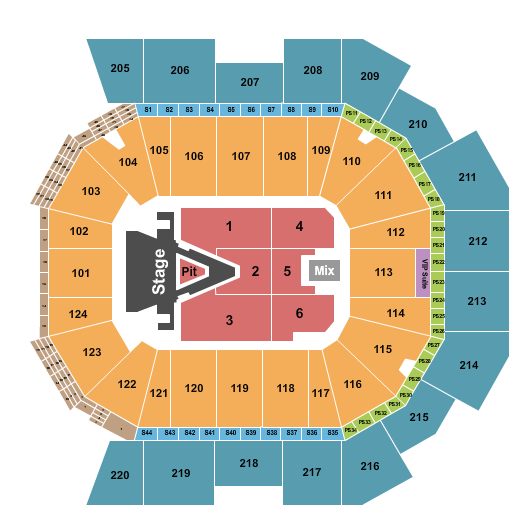 Moody Center ATX Seating Chart: Aerosmith 2023