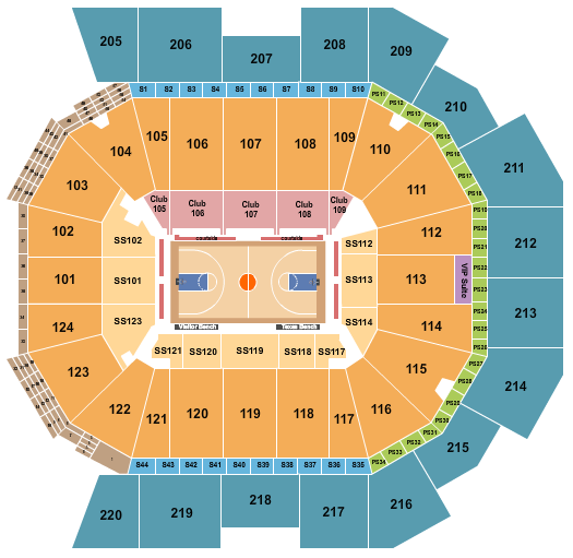 Moody Center ATX Seating Chart: Basketball