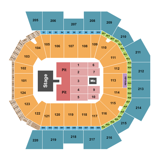 Moody Center ATX Seating Chart: Cage the Elephant