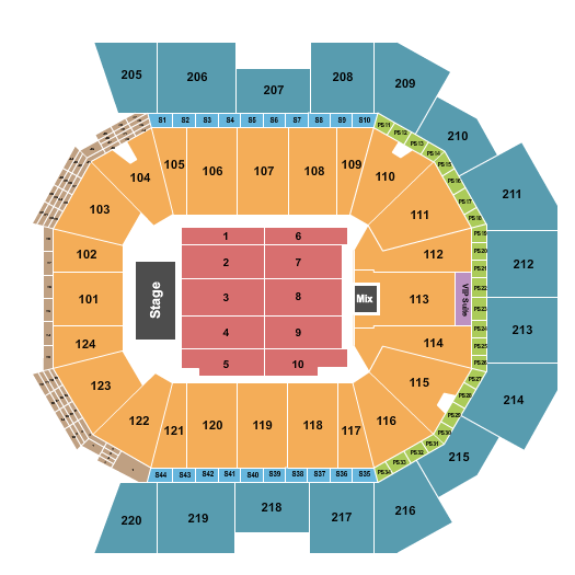 Moody Center ATX Seating Chart: Endstage 2
