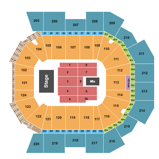 Moody Center ATX Seating Chart: Endstage 4