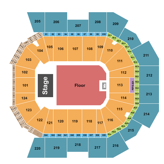 Moody Center ATX Seating Chart: Endstage Floor