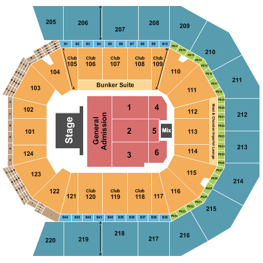 Moody Center ATX Seating Chart: Endstage GA Pit 2
