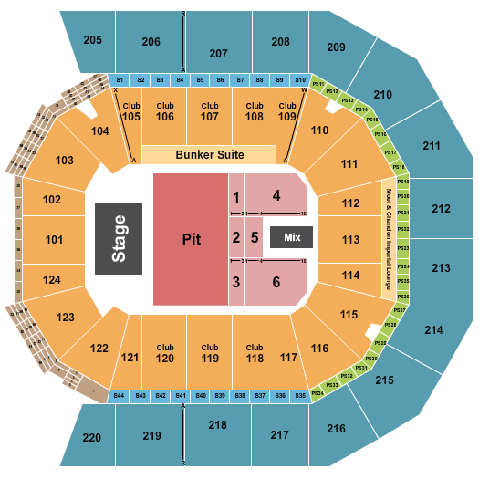 Moody Center ATX Seating Chart: Endstage Pit 3