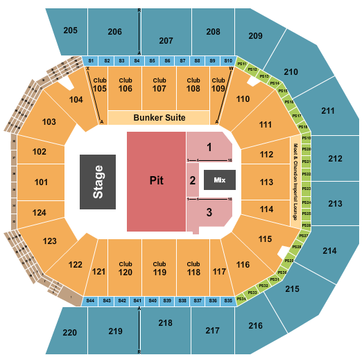 Moody Center ATX Seating Chart: Endstage Pit 4