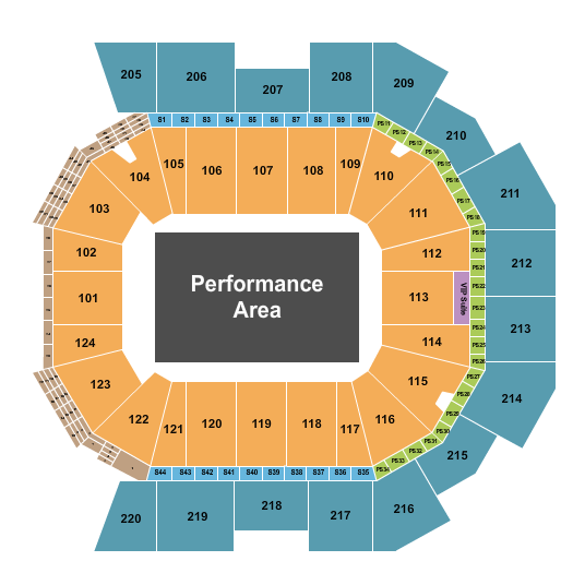 Moody Center ATX Seating Chart: Performance Area