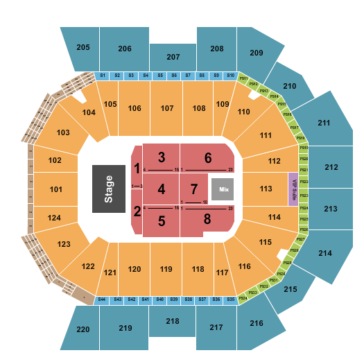 Moody Center ATX Seating Chart: Third Day