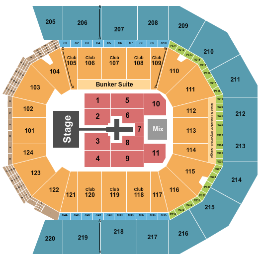 Moody Center ATX Seating Chart: TobyMac