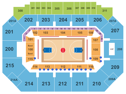 Moody Coliseum Map