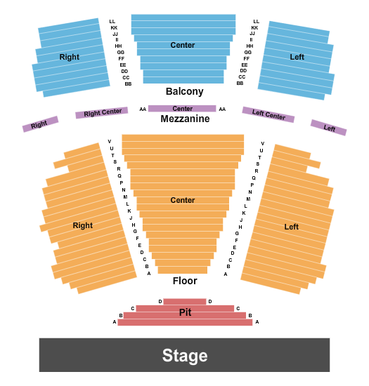 Moon Area High School Seating Chart: End Stage