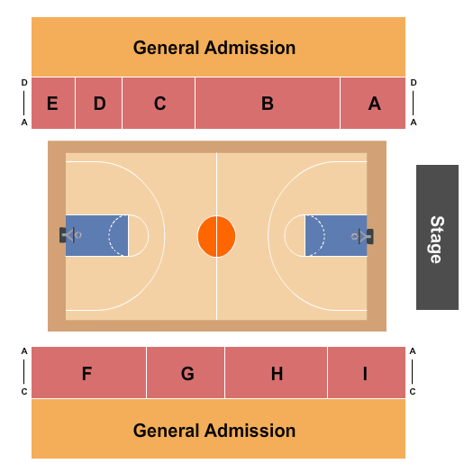 Moore Gymnasium Seating Chart: Basketball