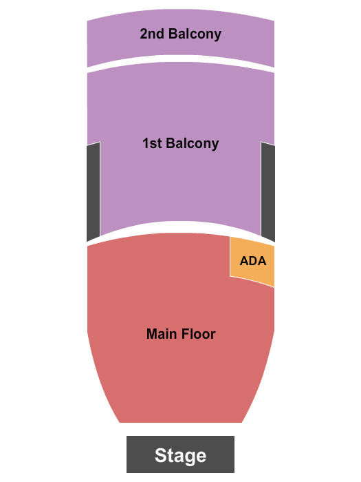 Moore Theatre - WA Seating Chart: Endstage w/o PIT