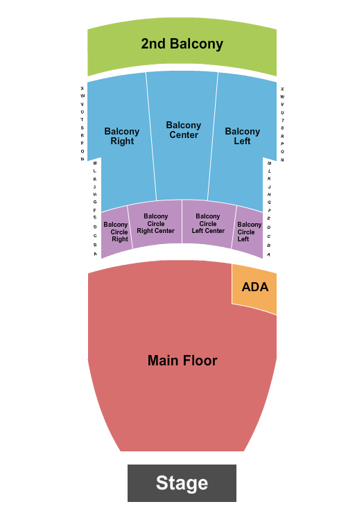 Moore Theatre - WA Seating Chart: GA Floor/RSV Split Balcony
