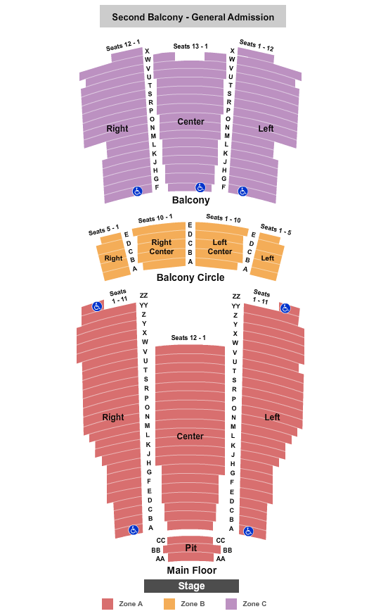Moore Theatre Seating Chart