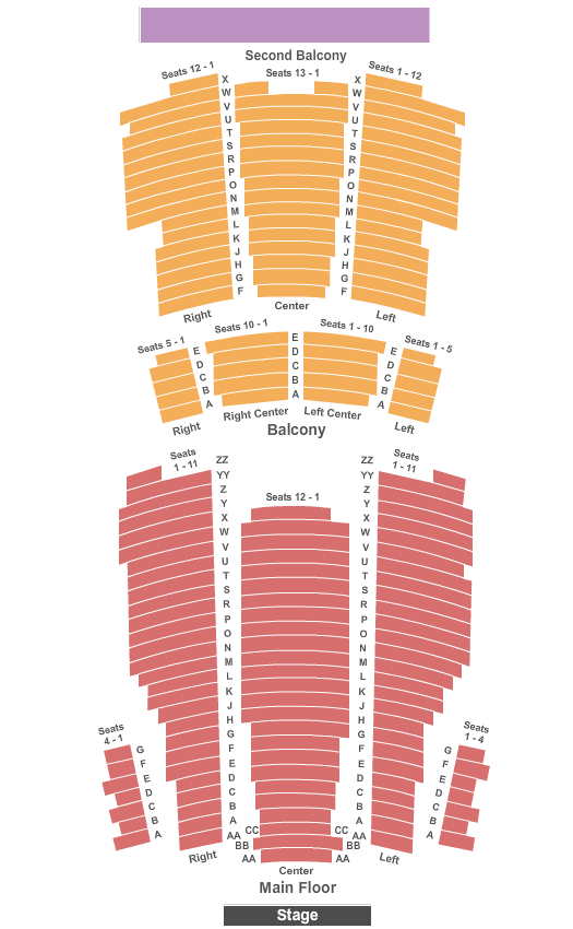 Moore Theatre - WA Seating Chart: General Admission