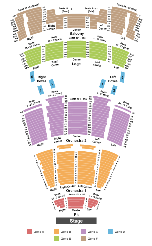 Moran Theater At Jacksonville Center for the Performing Arts Seating Chart