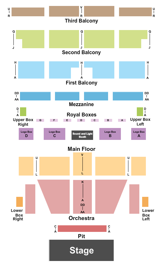 Morris Performing Arts Center Seating Chart: Endstage 2