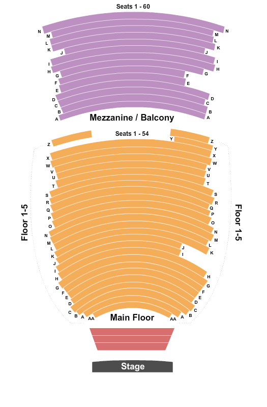 Morrison Center For The Performing Arts Seating Chart: Endstage Pit3