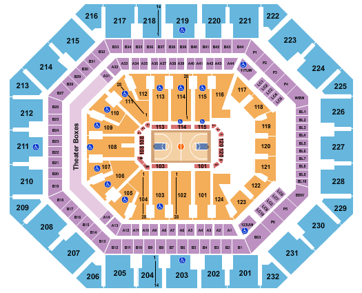 Mortgage Matchup Center Seating Chart: Basketball