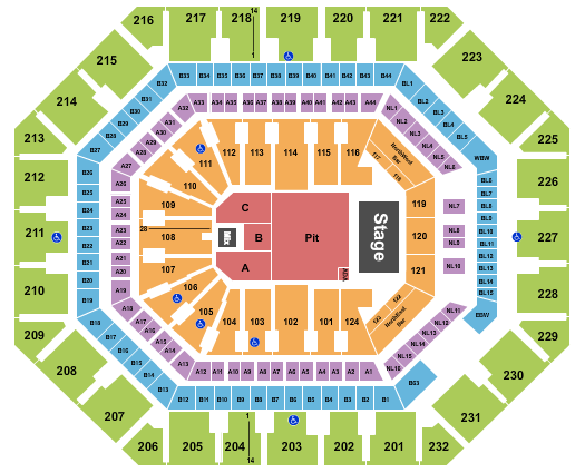 Mortgage Matchup Center Seating Chart: The Neighbourhood