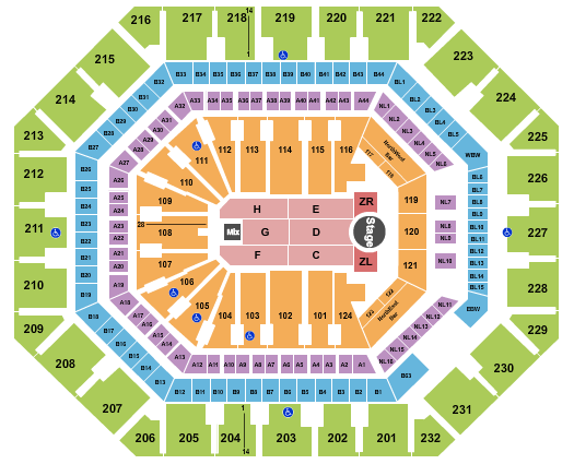 Mortgage Matchup Center Seating Chart: Zayn