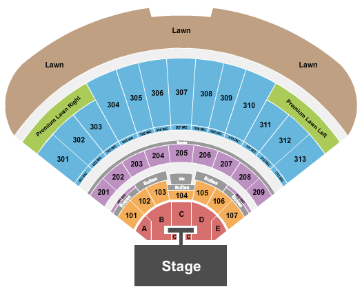 Morton Amphitheater Seating Chart: Endstage with Catwalk