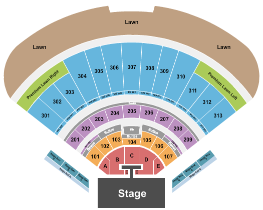 Morton Amphitheater Seating Chart: Endstage with Catwalk