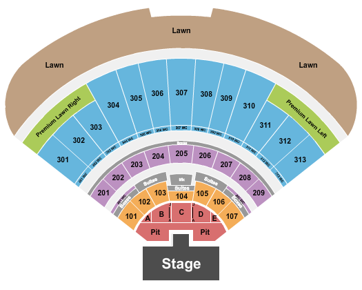 Morton Amphitheater Seating Chart: Endstage Pit w/Catwalk